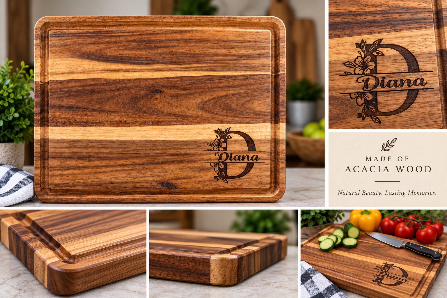 Personalized Monogram Cutting Board